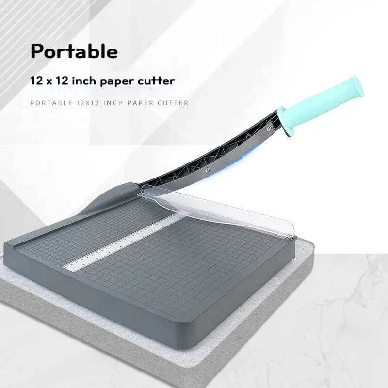 Steel Blade Paper Cutter Suitable for Multiple Materials Office/Home 12 Inch A4 Portable Guillotine Knife Manganese