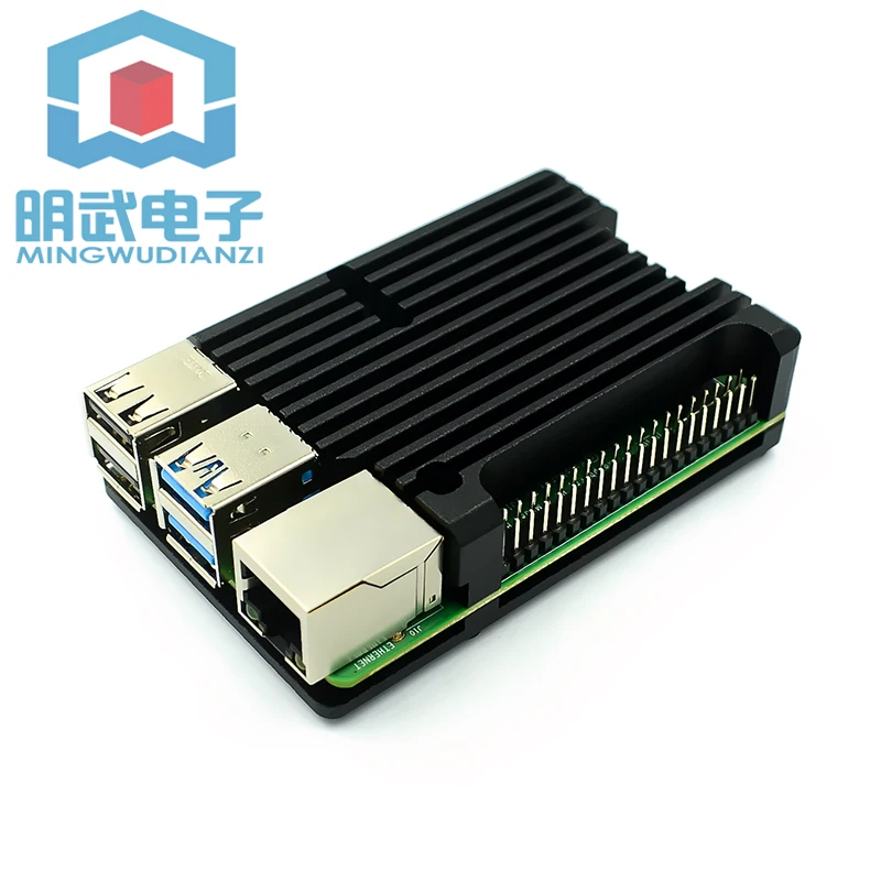 Metal 4th Generation Shell Pi 4th Generation b+ Aluminum Alloy Box 4B Assembled Heat Dissipation Shell