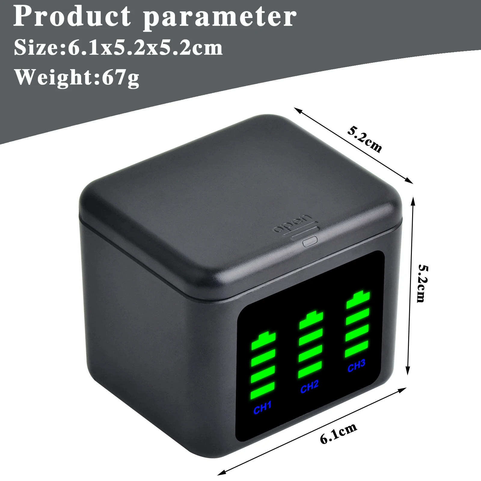 PicklePower 2250mAh Replacement Battery for DJI Osmo Action 6/5 Pro/4/3, Osmo 360, Charger Box for DJI 3/4/5Pro Accessories