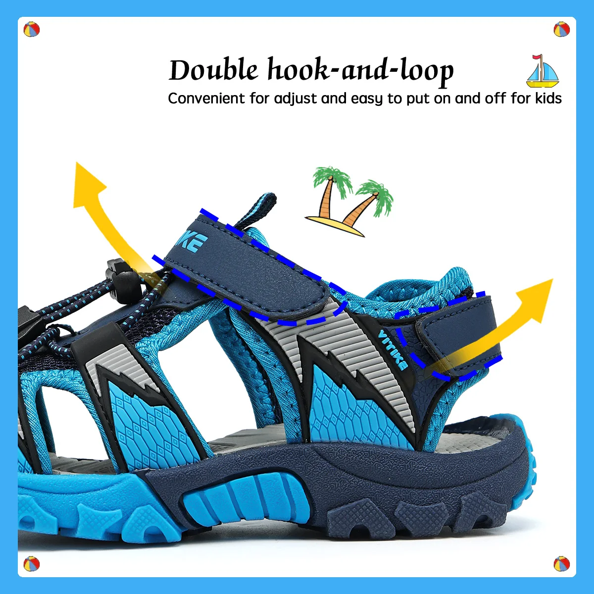 Summer Beach Sandals for Boys Comfortable Closed Toe Safty Shoes