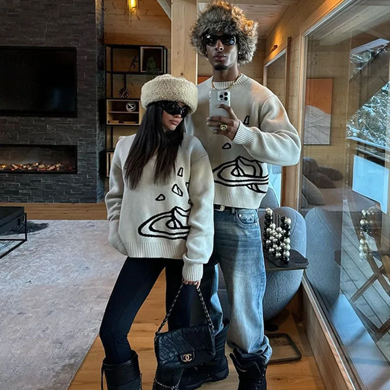 

Осень-зима, новое поступление | Модный вязаный свитер унисекс | Негабаритный пуловер | Теплый и уютный | Повседневная одежда с длинным рукавом