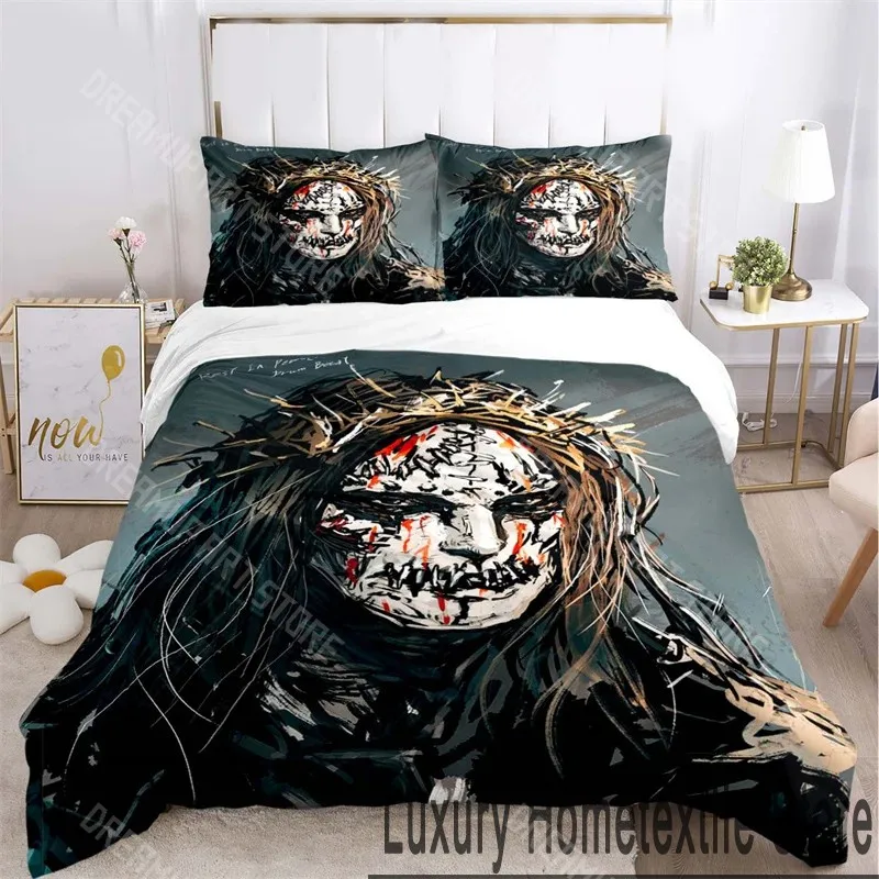 3D Printed joey jordison American Heavy Metal Bedding Set for Boys Girls Duvet Cover Twin Queen King Full Single Double Sizes