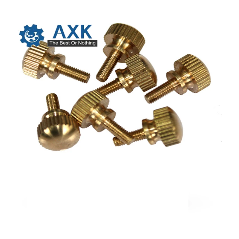 10Pcs/5Pcs M3 M4 GB834/DIN464 Hand Tighten Brass Knurled Screws Copper Twist Knurled Bolts Computer Chass Bolt Thumb Screw