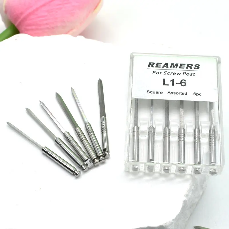 

Dental Reamers Drills Stainless Steel Drills For Screw Post 6Pcs/Pack Engine use Clinic Llab Material Dental Materials Dentist