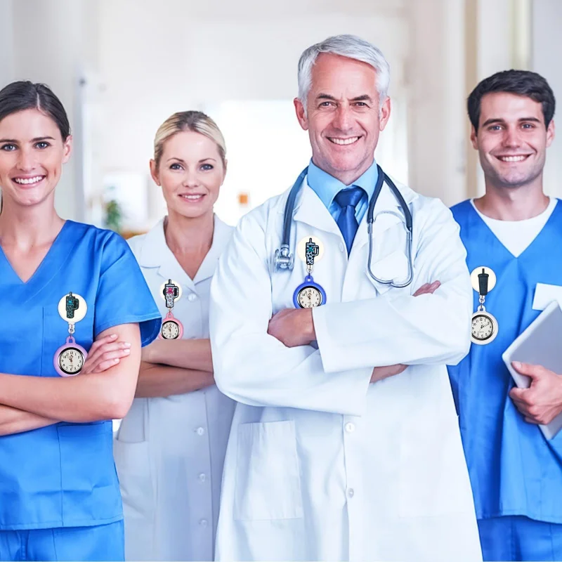 ساعة الجيب من سلسلة Amazon Bottle 2 PatchetsyPull ساعة الجيب الطبية القابلة للسحب كارتون لطيف من السيليكون