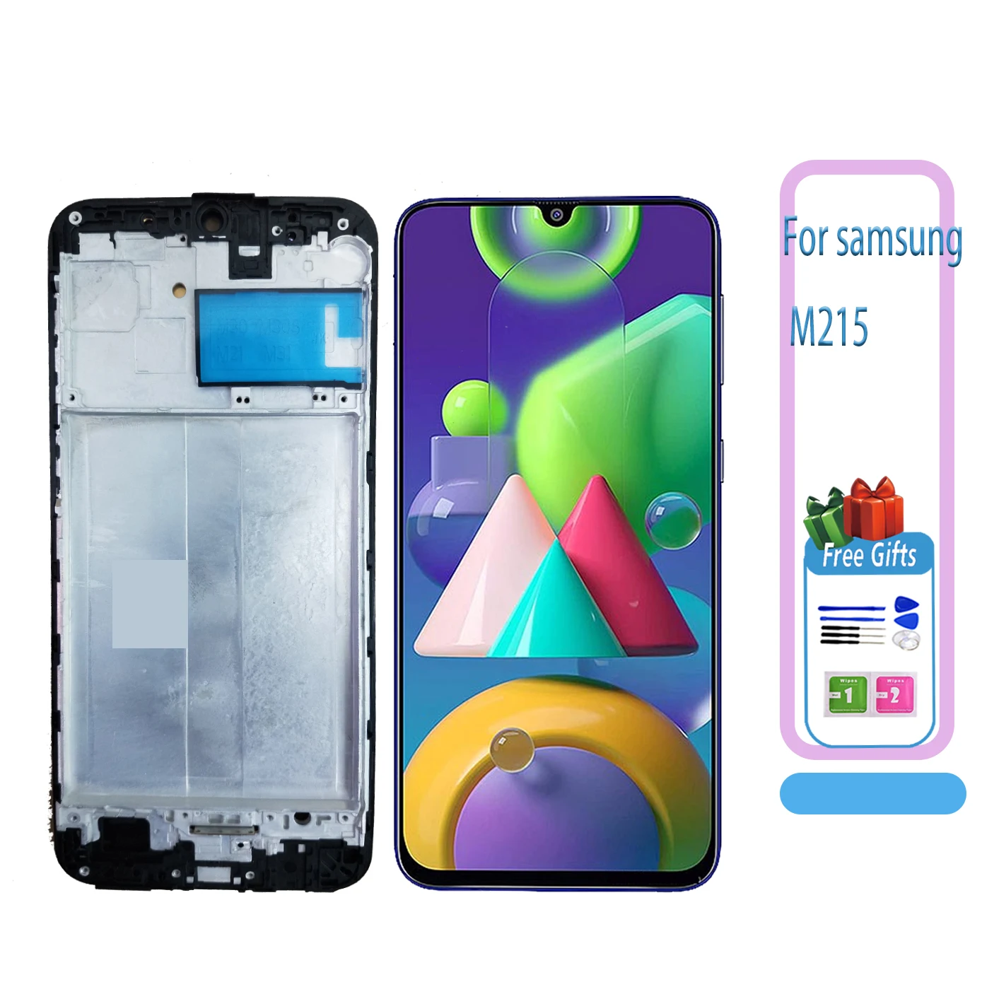 Super AMOLED LCD For SAMSUNG Galaxy M21 2020 LCD M215 SM-M215F/DS Display LCD Screen Touch With Frame Sensor Digitizer Assembly