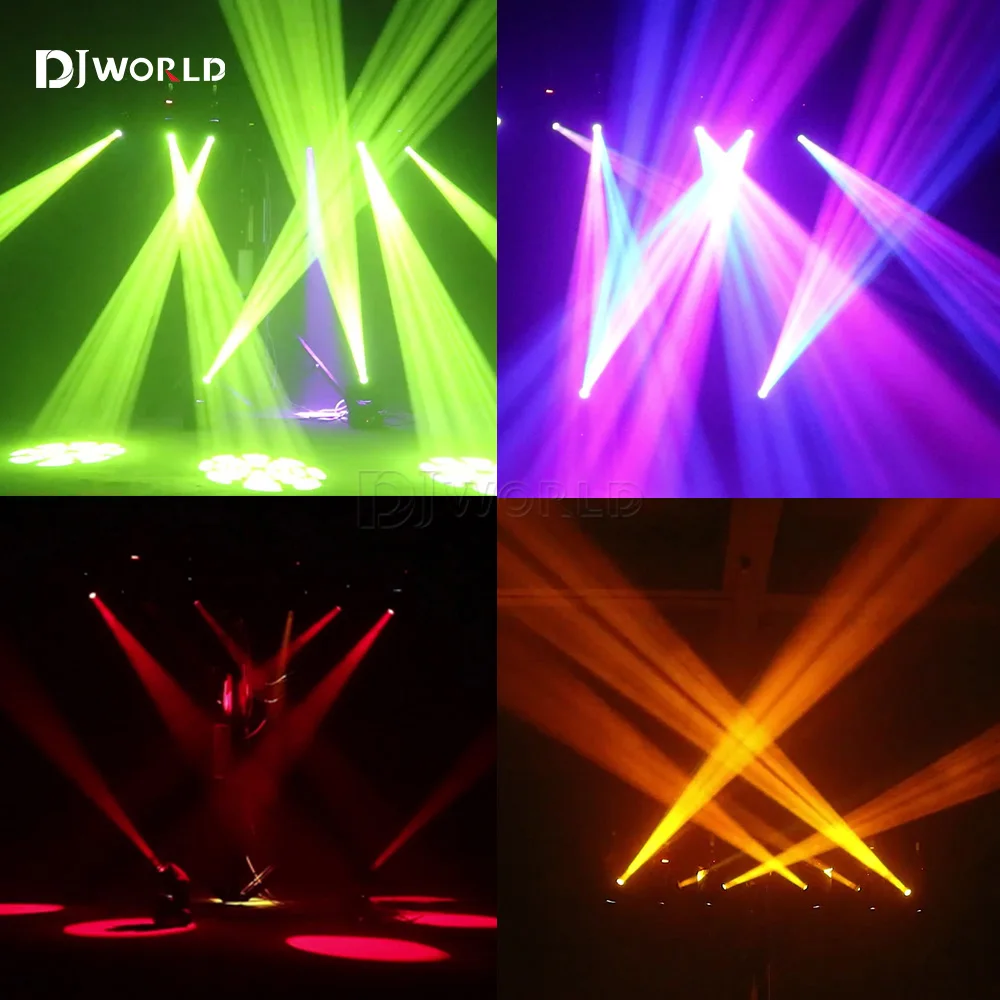 2PCS/SET 60W LED Gobo Moving Head Light Spot Pattern Manual Focus DMX Rotating LED Stage Pattern Light for Dj Disco Party Clubs