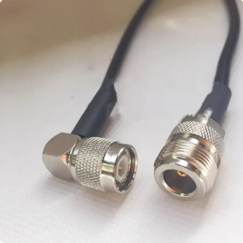 1pc  RG223 Jumper Cable Double Shield Low Loss N Female To TNC Male Right Angle 90 degree RF Coaxial  Cable  50-3