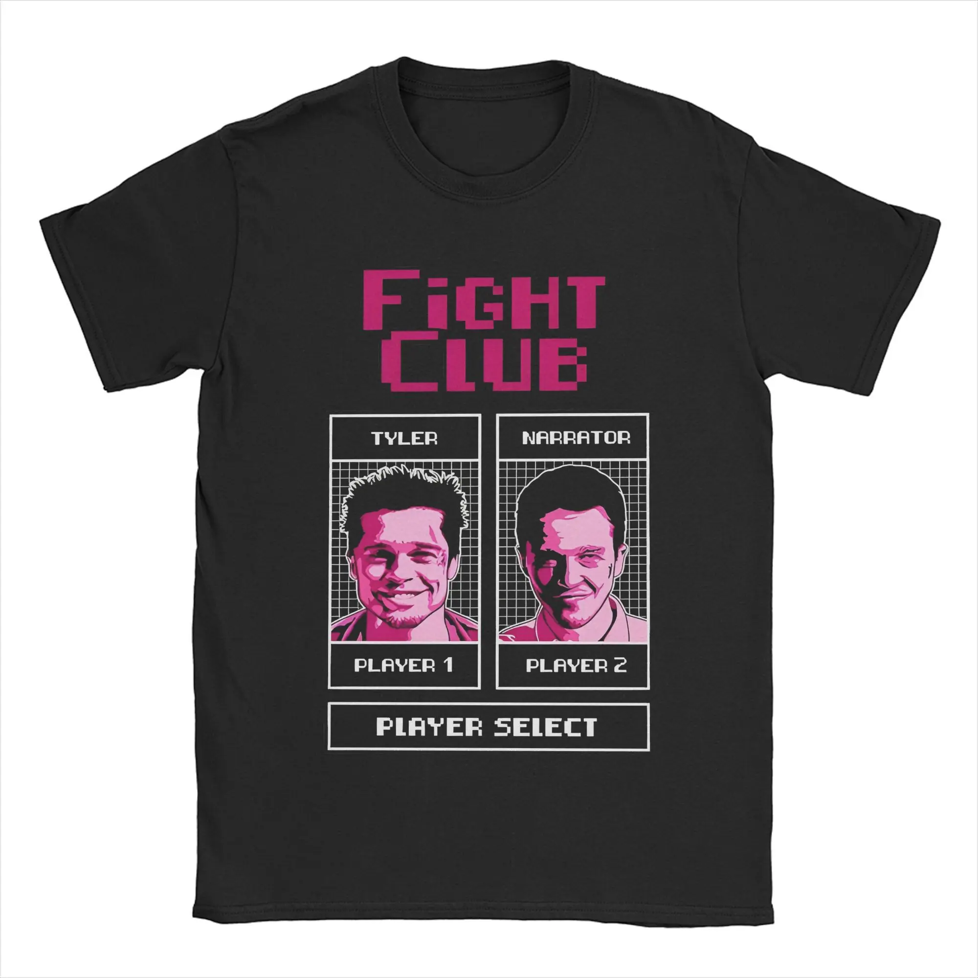 Aesthetic Tyler - Narrator Fight Club T-Shirt Men's O-neck Short Sleeve Tops  Cotton Summer Tops