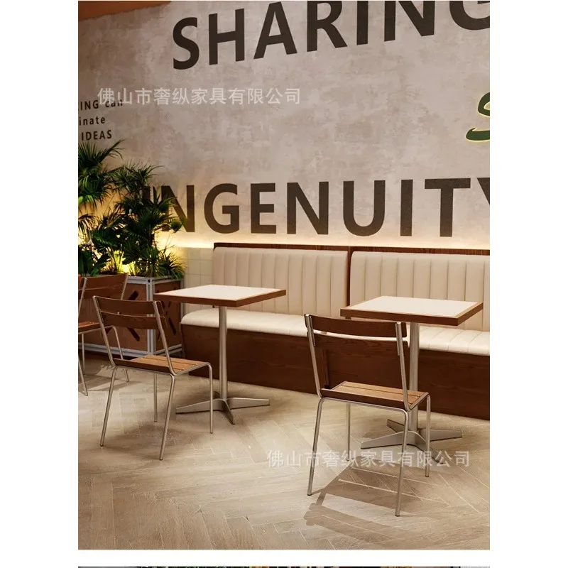 CZ-29 Western Restaurant Table And Chair Combination Modern Simple Milk Tea Coffee Shop Small Round Table And Chair Simple