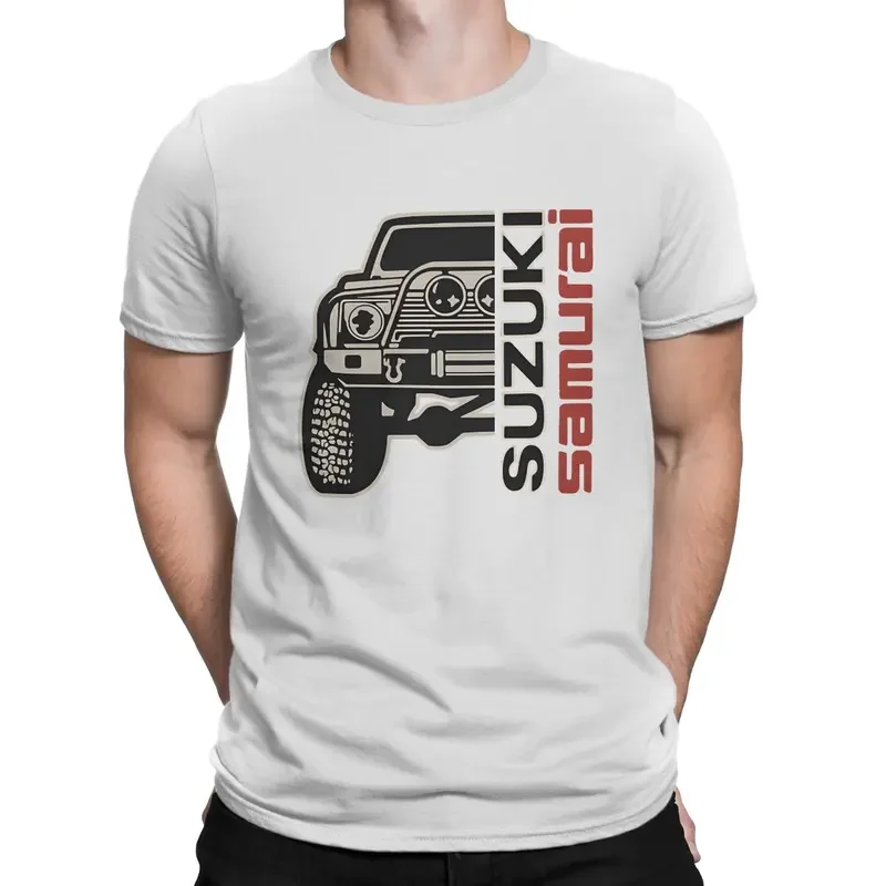 Men Samurai Car T Shirts S-SUZUKI Pure Cotton Clothing Crazy Short Sleeve O Neck Tees New Arrival T-Shirts