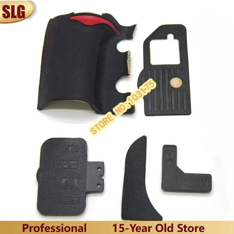 Nuova unità di 6 pezzi per Nikon D700 Grip USB in gomma con parte di ricambio per fotocamera con nastro adesivo