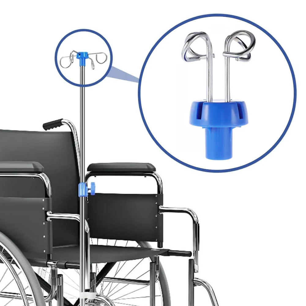 1Pc Infusion Stand Hook Medical Clinic Iv Bag Rack Hanging Pole Hanger Drip Holder Vertical Display Bottle Hanging Hook Supports