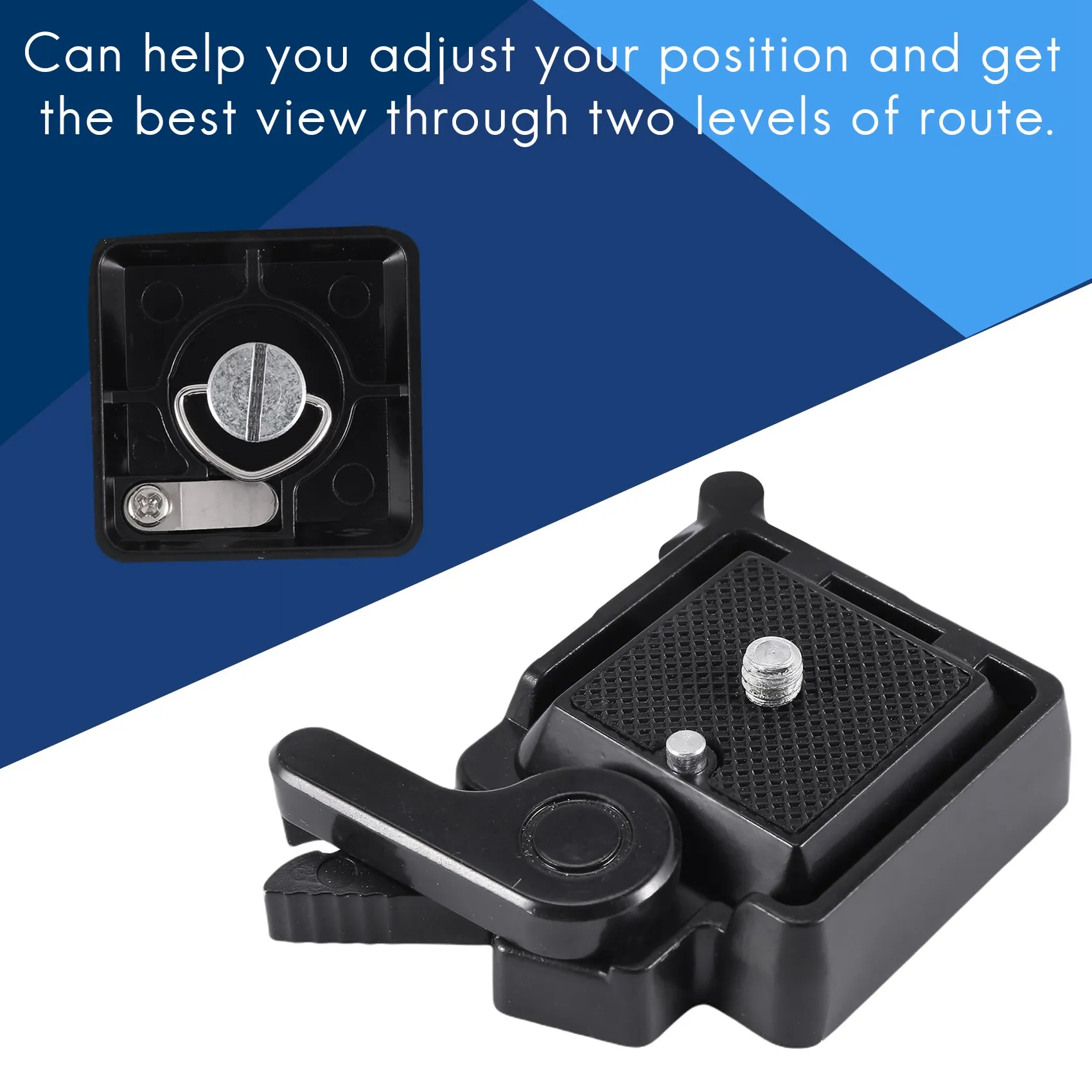 Quick Release Plate Platform Mount Base Camcorder Tripod Monopod Ball Head for DSLR Camera QR40 1/4,3/8 Screw