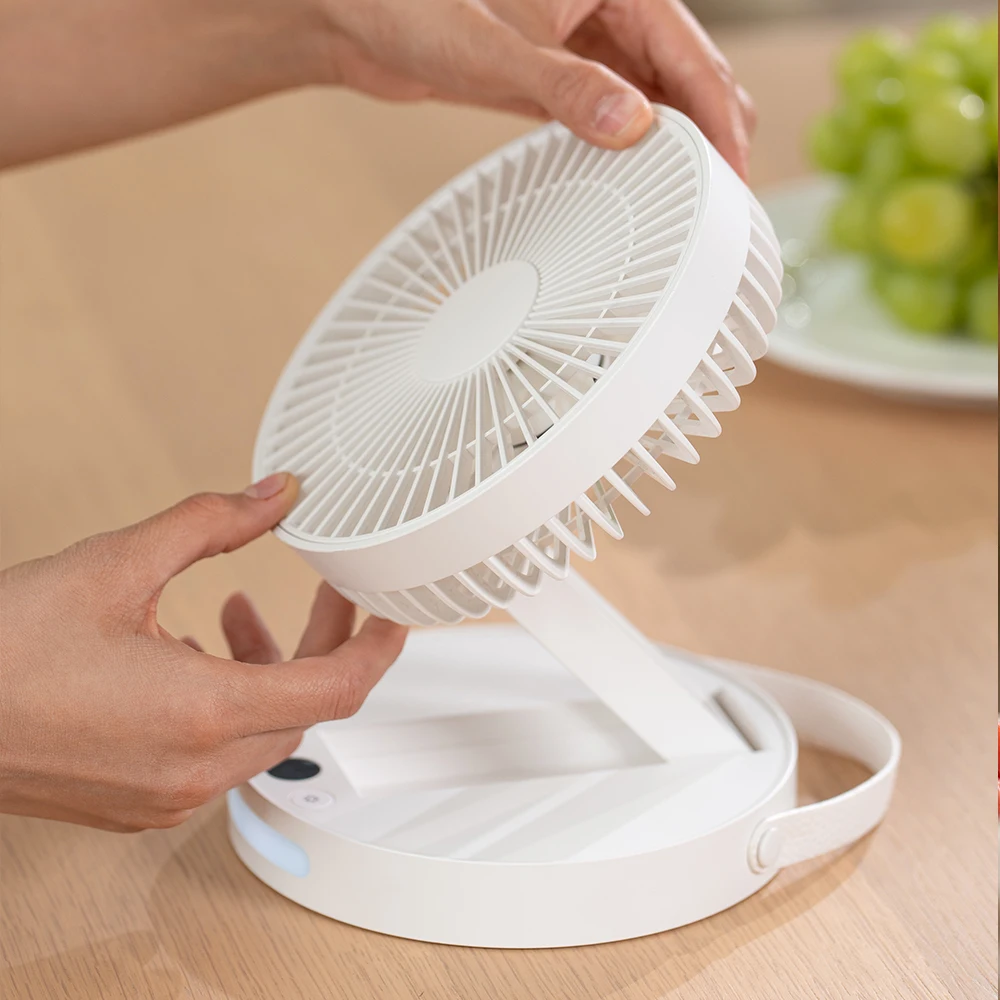 Portable Folding Fan Electric Desktop Cooling Fans 3600mAh  Air Circulating Handy Outdoor Rechargeable Ventilador Camping Fan