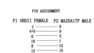 يناسب Mazda Ford Ranger 17 to auf 16 Obd محول كابل التشخيص Kabel Stecker #6