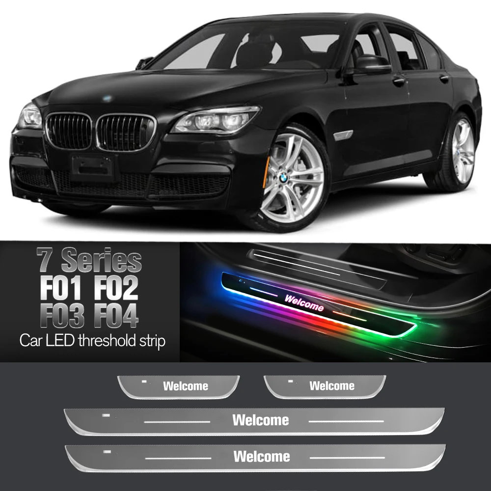 

Car Door Sill Light For BMW 7 Series F01 F02 F03 F04 2008-2015 2012 Customized Logo LED Welcome Threshold Pedal Lamp Accessories