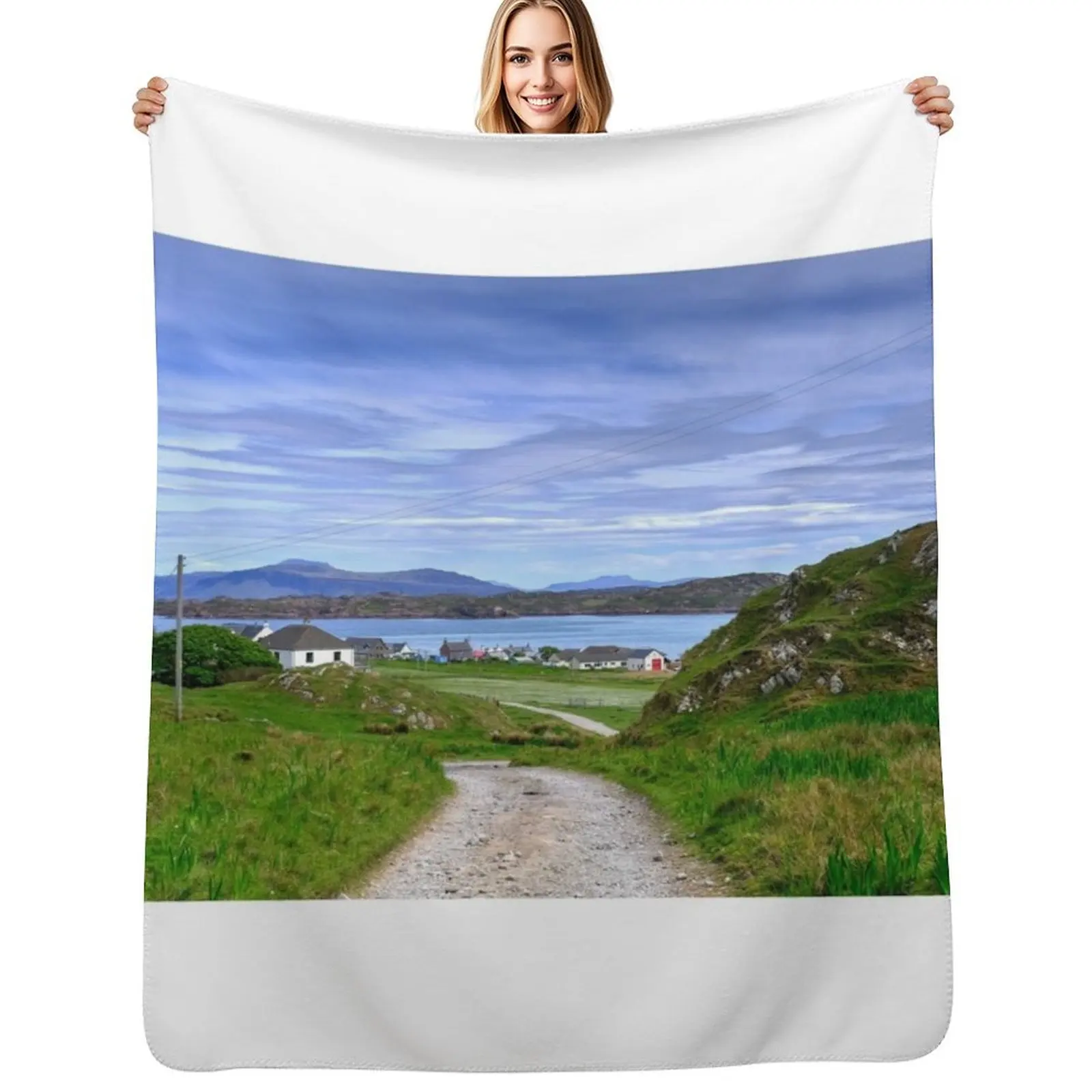 

Baile Mor, Isle of Iona, Inner Hebrides, Scotland Throw Blanket Personalized Gift Soft Plaid warm for winter Blankets