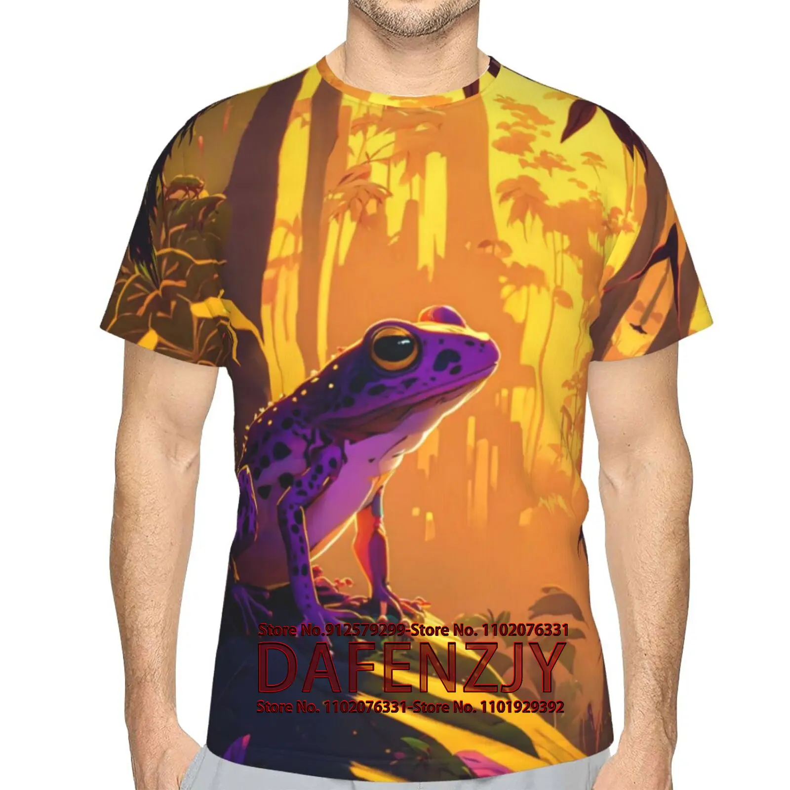 Men's and Women's Shirts Fashion Casual Novelty frog Tees 3D Graphic T-Shirts Teens Tops