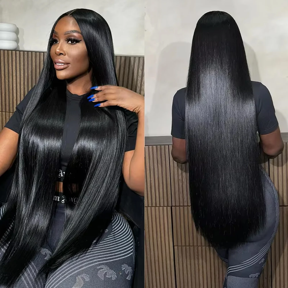 Bone Straight Lace Frontal Wigs 13x6 HD Lace Frontal Wigs Human Hair Glueless Wig 38 42Inch 13x7 Transparent HD Lace Front Wigs