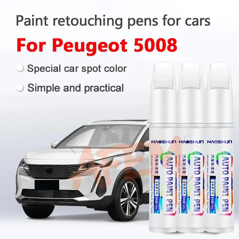 For Peugeot 5008 Paint Surface Repair Paint Pen To Increase Gloss Varnish Scratch Removal Repair Tool White Pearl KWJ Black KTV