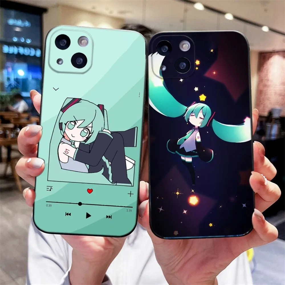 Anime M-MI-KUS-S Phone Case For iPhone 14,13,12 Mini 11 Pro XR,X,XS,MAX 6S,7,8 Plus Silicone Cover Soft black