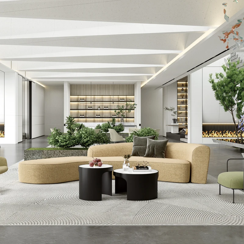 

#Modern Fabric Reception Office Sofa Sectional Lounge Couch Apartments Schools Hospitals Workshops