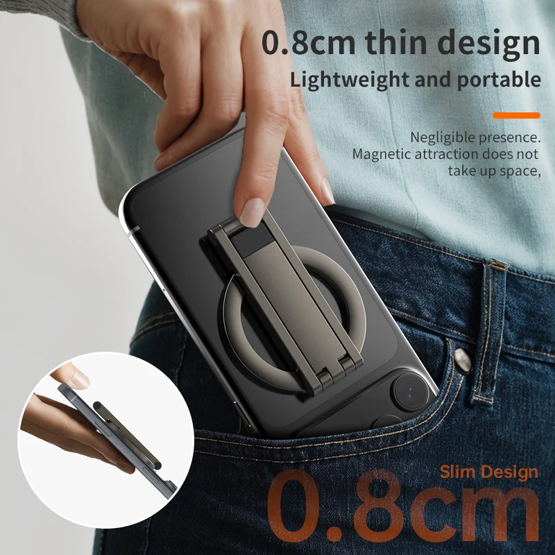 Magnetic metal phone photography stand selfie stick dual magnetic high-altitude tripod suitable for Samsung Xiaomi Huawei iPhone