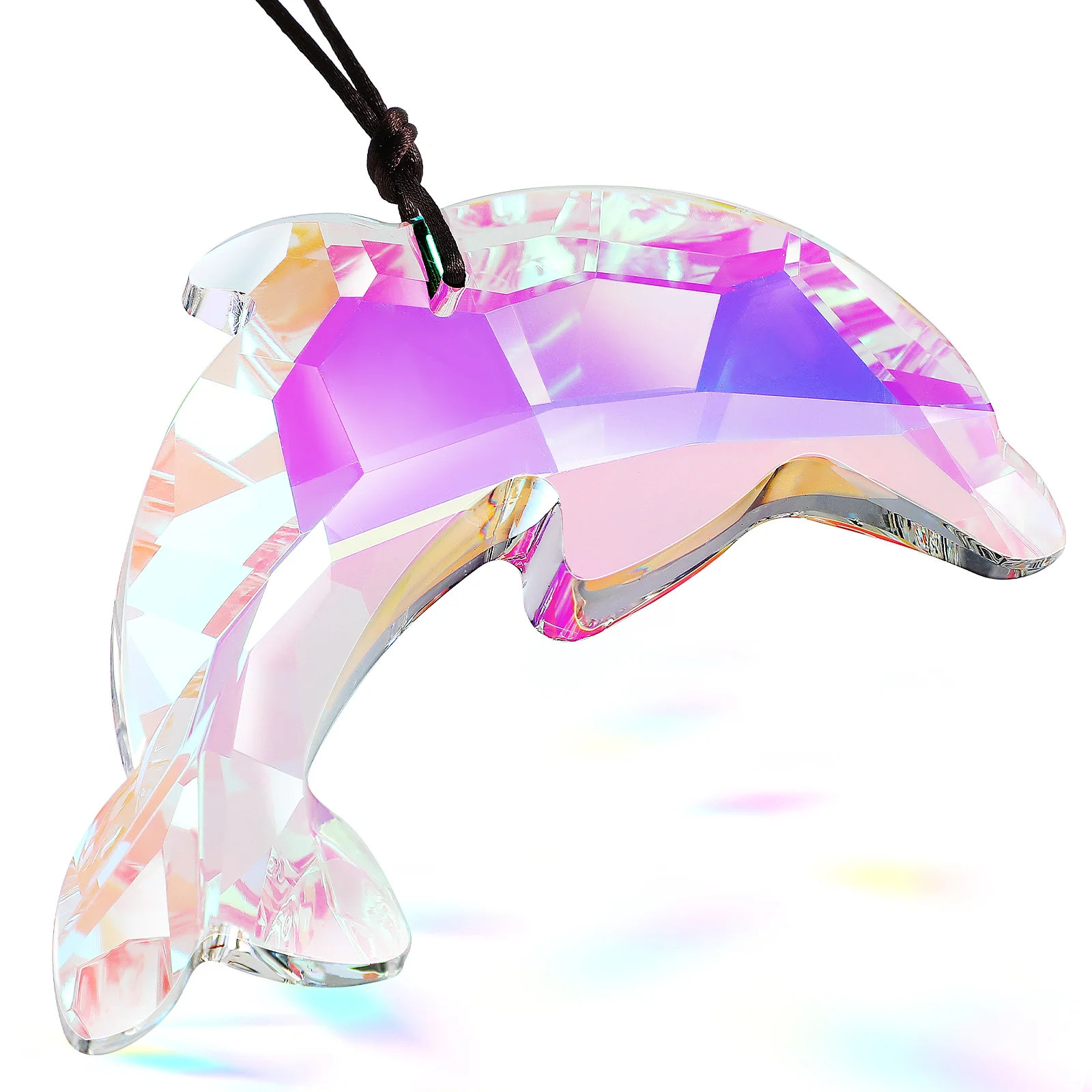 

Colorful Dolphin Catcher Prism Home Decor Crystal Marine Ornament For Window Office Garden Ocean Theme Household