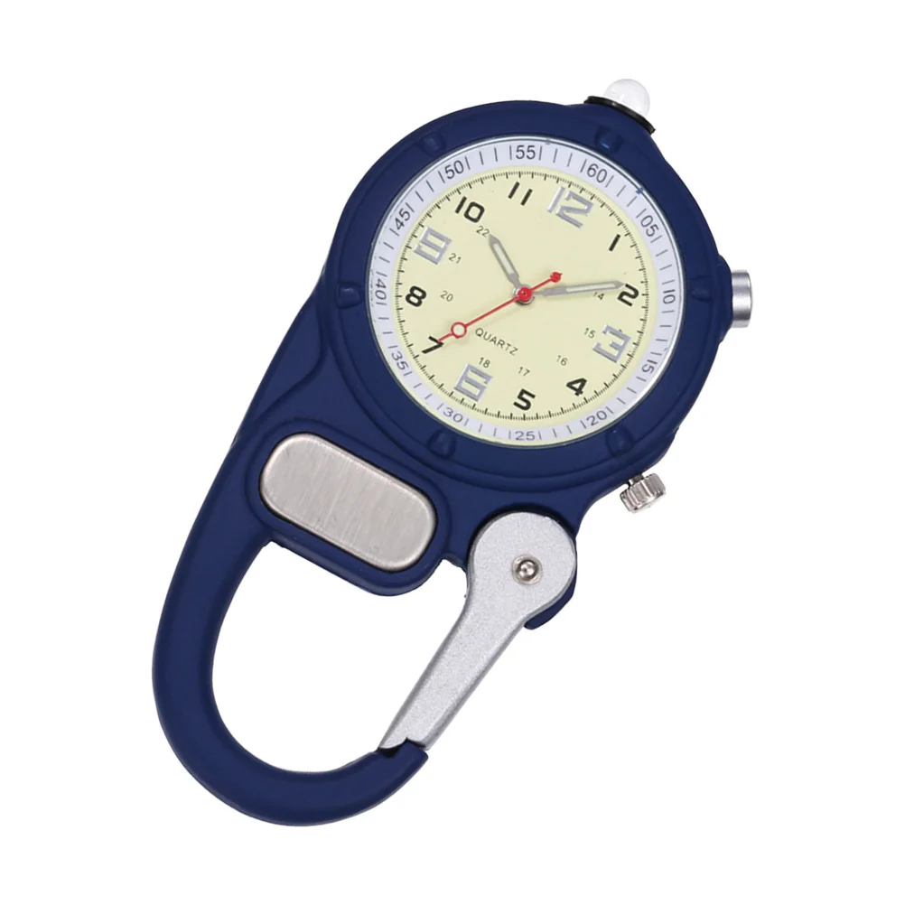 Multifunctioneel bergbeklimmen Clip Watch Lichtgevend zakhorloge LED-licht Clip-on voor wandelen Kamperen Buitenfans Werkgebruik