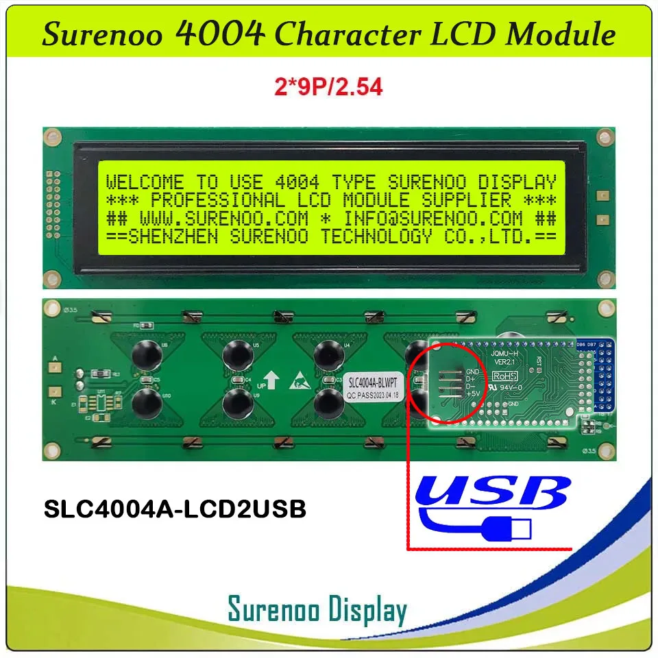404 40X4 4004 Karakter LCD Module Scherm Panel LCM AIP31066 PCF8574T Seriële IIC I2C USB2LCD LCD2USB LCD Smartie AIDA64