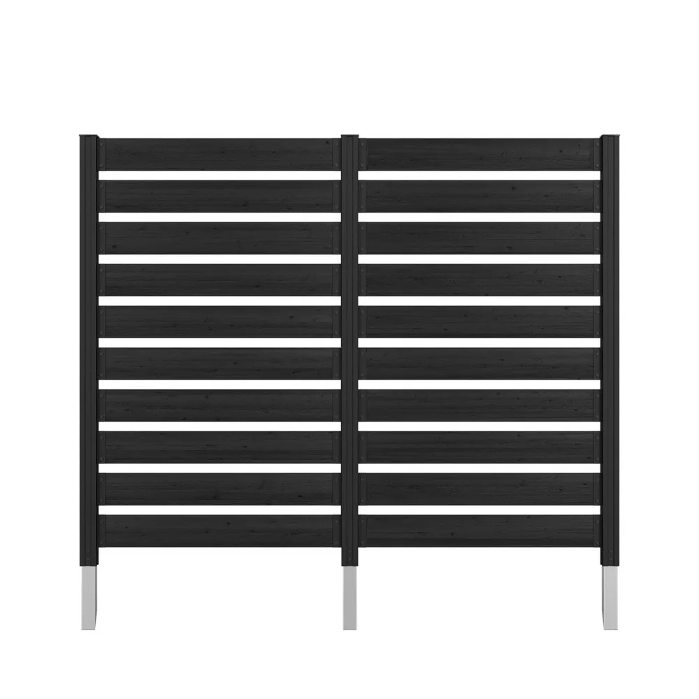 60” H×78” W Outdoor Privacy Screen Wood Privacy Fence Panel for Hard Ground and Soil 2 Way to Use Air Conditioner Fence