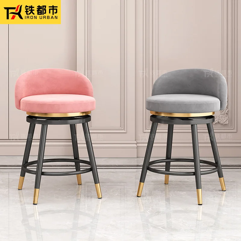 Dressing table stool swivel backrest bedroom girl net red light luxury minimalist desk modern  manicure makeup chair