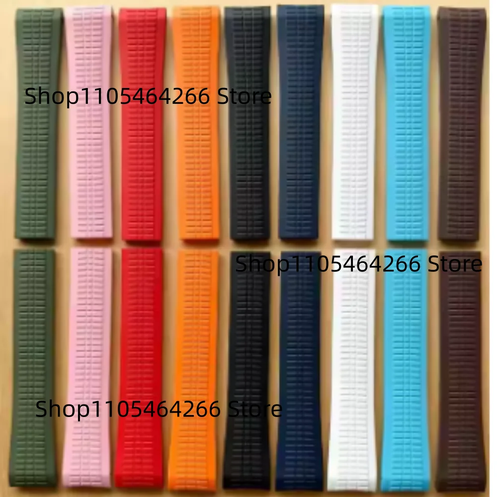 

TOP FKM Rubber Watch Strap for Patek P Aquanaut Series 5167 Waterproof Watchband 21mm Folding Buckle
