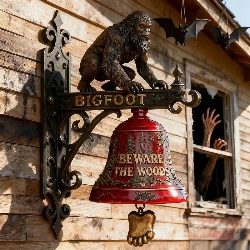 Bigfoot Ape Doorbell No Battery Resin Doorbell Suitable for Indoor and Outdoor Halloween Decoration Door Corridor Decoration