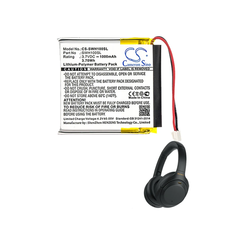 CS Wireless Headset Battery For Sony WH-1000xM3 WH-1000XM4 WH-XB900 XB900N WH-CH710N/B Fits 1588-0911 LIS1662HNPC SM-03