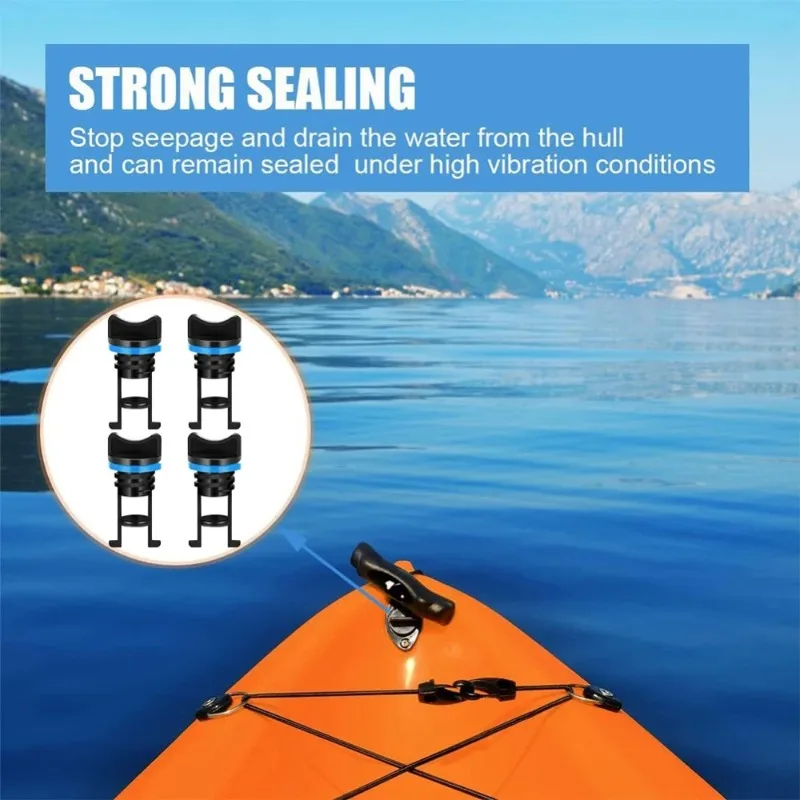 4Pcs Kayak Coarse Thread Bung Plug Replacement Nylon Raft Water Hole Plug Universal Boat Marine Yacht Drain Holes Stopper