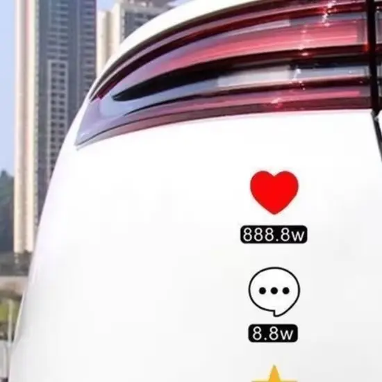 Waterproof Auto Sticker Set 2pcs Sunproof Polyethylene Decal for Windows Hood Trunk Sides For Rear Bumper Vehicle Decoration