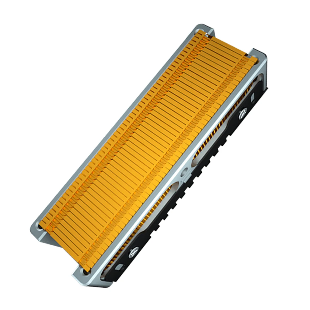 

1pc M.2 Ssd Heat Sink Albronze Cooler Fin Dissipation Metal Cooling Fin For Solid State Drive Radiator Smooth Wind