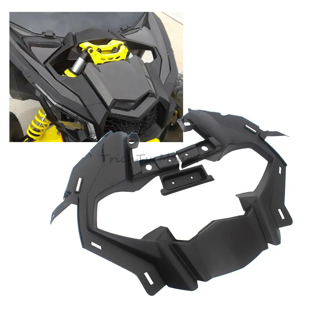 UTV SXS Front Center Hood Panel Cover For Can-Am Maverick X3 MAX TURBO R RR STD XDS DS XRS XMR XRC 2017-2022 Matte Black