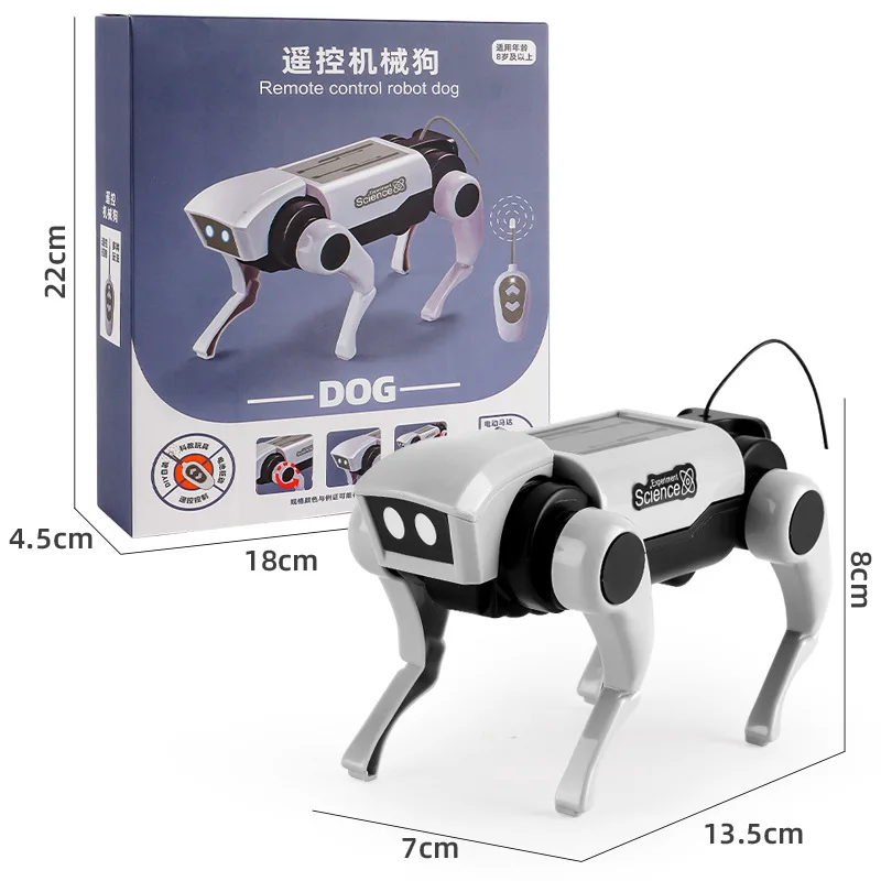 Children's remote-controlled mechanical dog toy DIY assembly model remote-controlled mechanical cat walking cartoon dog