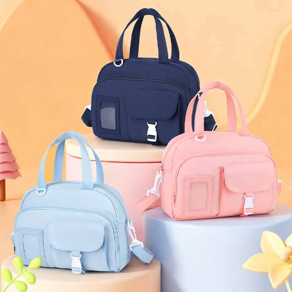 

Simple Large Capacity Shoulder Bag Multiple Pockets Solid Color Travel Handbag Waterproof Nylon Sports Fitness Bags Swimming