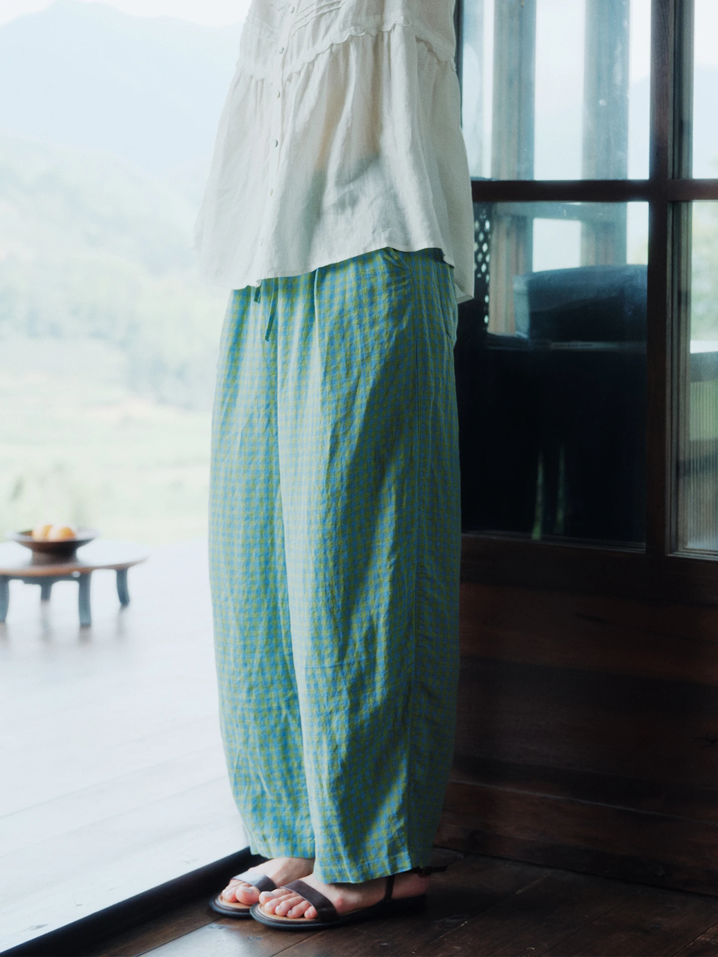 Casual Loose Straight Leg Trousers 100% Linen Plain Weave Multi-Color Women's Summer Pants Wide Leg Pants Natural Waist