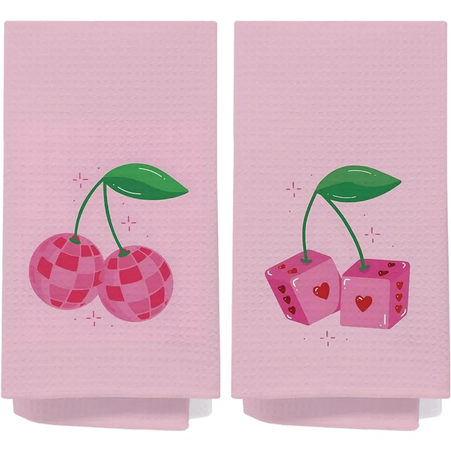

Cherry Bathroom DecorHot Pink Cherry Dish Hand Towels for Bathroom Set of 2 Pink Kitchen Towels Pink Kitchen Decor 16x24 Ihes