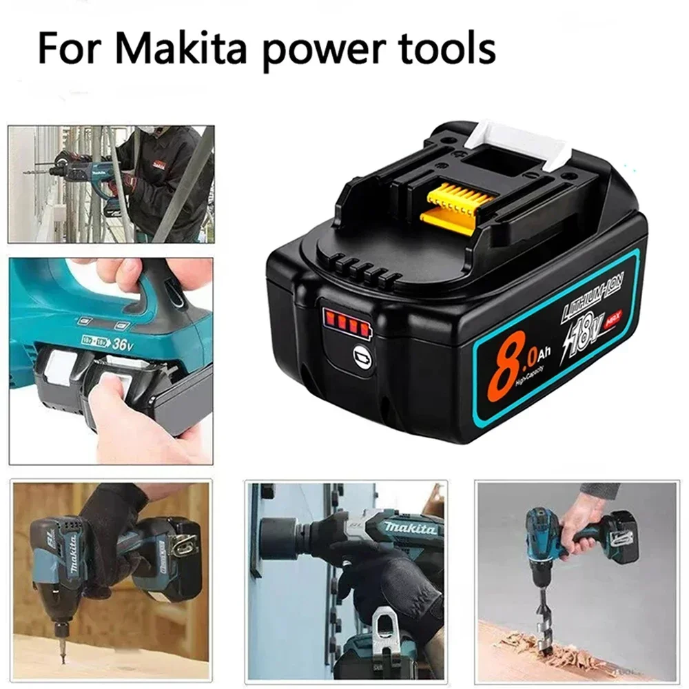 Makita 18V 8000mAh Rechargeable Lithium Ion Battery With Battery indicator For Makita BL1830 BL1840 BL1850 Power Tool Battery