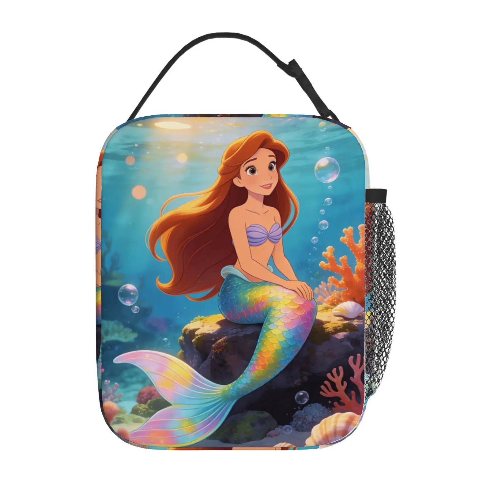 

1 шт. Милая сумка для обеда в стиле Русалочки Ариэль, подходит для повседневного использования, сумка для обеда на каждый день, подарок.