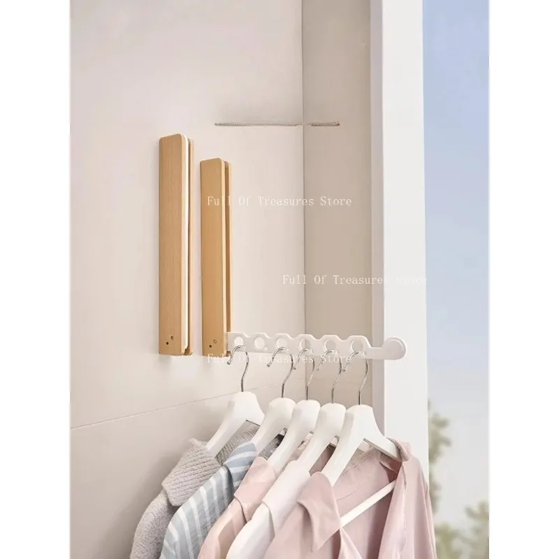 Suitable for Clothes Drying Supplies, Invisible Drying Rack, Log Folding Windproof Wall Mounted Hanger for Bay Window