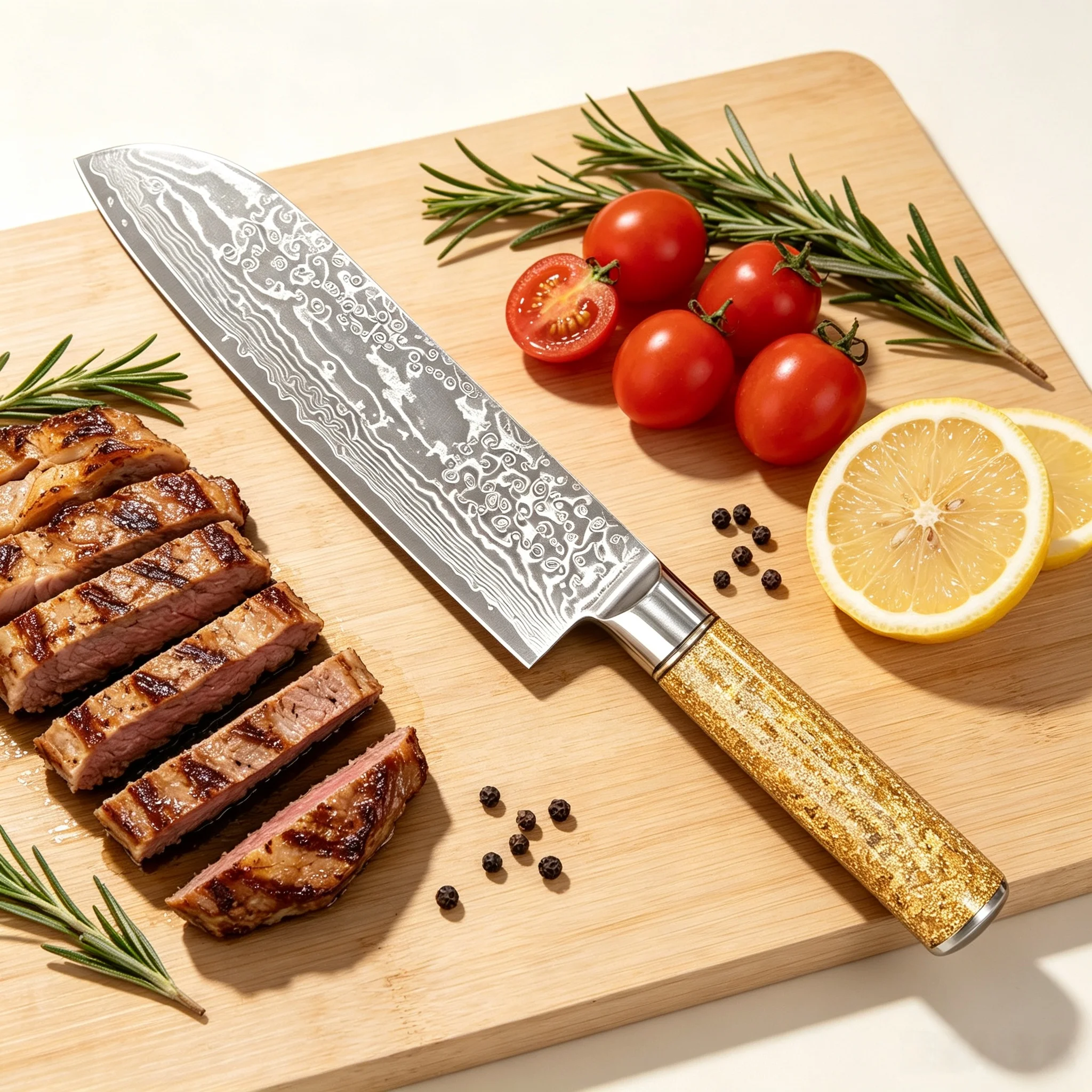 Японский нож Сантоку из дамасс – обзор и цена Home Cooking In Japanese