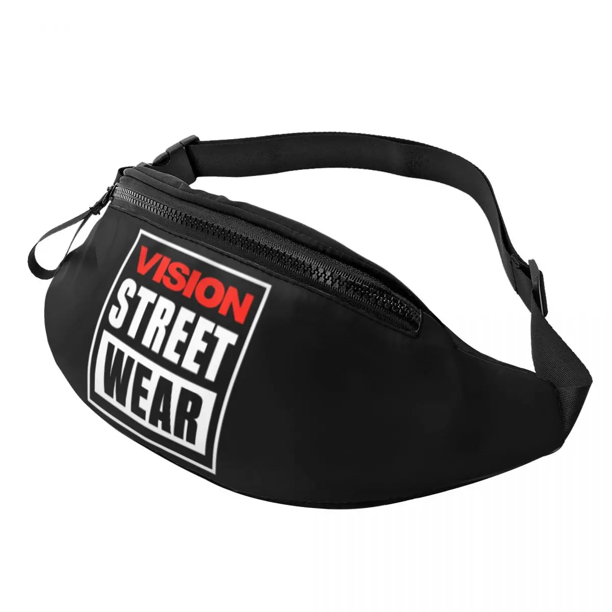 Riñonera de moda Vision Street Wear para hombres y mujeres, bolso de cintura cruzado para correr, bolsa de dinero para teléfono