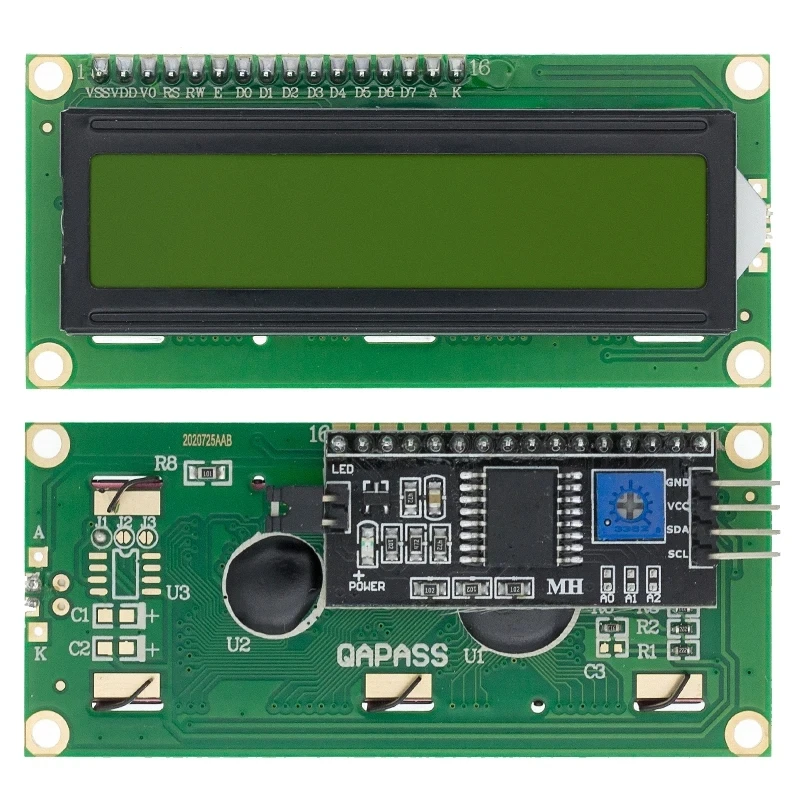 LCD1602 I2C Display Module Blue Green Screen 5V PCF8574 IIC Adapter Llate for Arduino